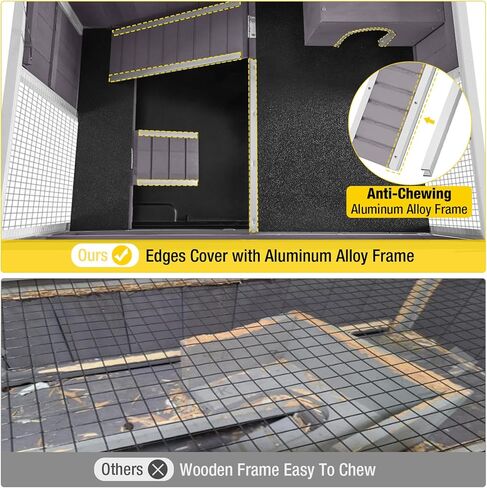 Guinea Pig Cage Hamster Cage All-Around Metal Frame Rat House on Wheels,Small Animal Cage with Deeper Tray in Kuwait