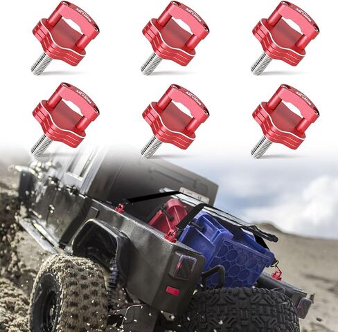 6-Pack Hard Top Quick Removal Fastener Thumb Screws Integrated D Ring Compatible with Jeep Wrangler JK 2007-2018, Wrangler JL 2018-2022, Gladiator JT 2018-2022 (Black) in Saudi Arabia