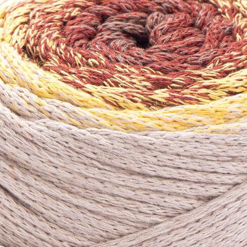 طيف القطن MACRAME MACRAME MACRAME CORM 8.80 أوقية ، 246.06 ياردة 80 ٪ من القطن MACRAME ROPE MINTICRAME MACRAME ، ووزن ماكن الملون MACRAME SOPTER - ARAN (4) (1310) in Kuwait