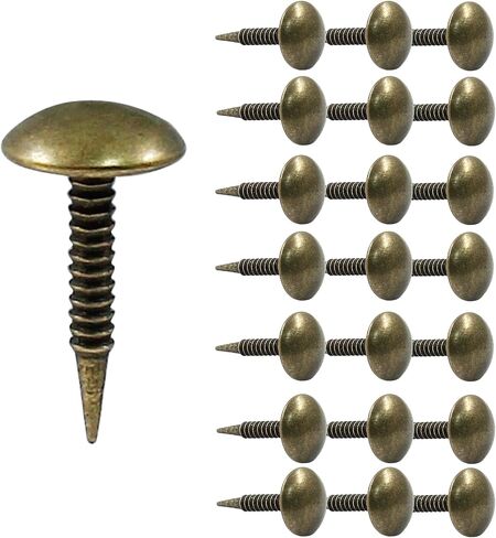 100 Pcs 0.31" x 0.78" Mini Round Thumb Pushpins, 8 x 20 mm Antique Metal Upholstery Tacks, Black Decorative Thumb Tacks for Furniture DIY Project in Saudi Arabia