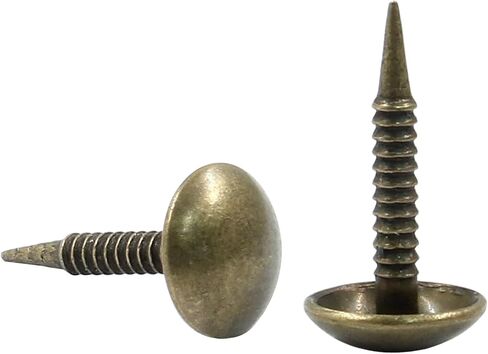 100 Pcs 0.31" x 0.78" Mini Round Thumb Pushpins, 8 x 20 mm Antique Metal Upholstery Tacks, Black Decorative Thumb Tacks for Furniture DIY Project in Saudi Arabia