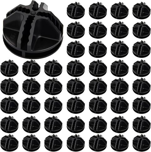 48 Pieces Cube Connectors Plastic Storage Wire Cube Organizer ABS Connectors for Modular Closet Storage Organizer and Wire Shelf (Black) in Saudi Arabia