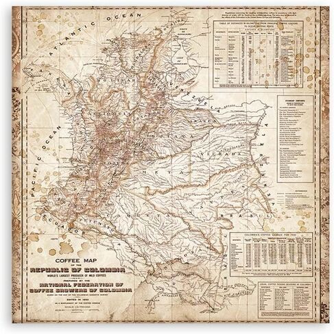 Stamperia Scrapbooking Small Pad 10 Sheets cm 20.3 x 20.3 cm Backgrounds Selection - Coffee and Chocolate in Kuwait