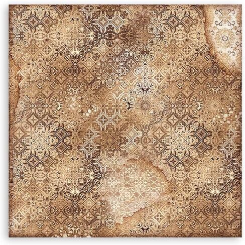 Stamperia Scrapbooking Small Pad 10 Sheets cm 20.3 x 20.3 cm Backgrounds Selection - Coffee and Chocolate in Kuwait