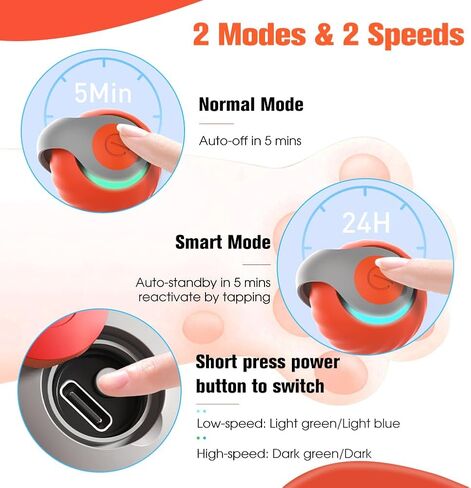 2025 New Upgrade Speedy Tail Cat Toy, Smart Interactive Pet Toys Comes with 4 Tails, Reinforced Version of The Cat Toys Balls, Two Speed Adjustment (Blue) in Saudi Arabia