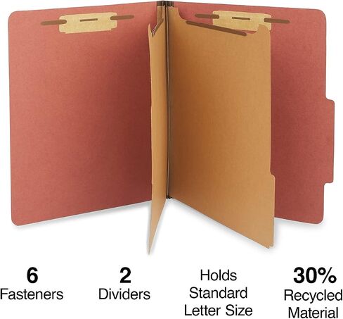 Staples Colored Pressboard Classification Folders, Letter, 2 Partitions, Light Blue, 20/Pack in Saudi Arabia
