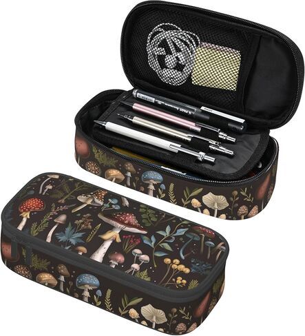 Leopard Print Pencil Case Big Capacity Pen Case Stationery Pencil Pouch Aesthetic with Zipper for Supplies Office College Adults in Kuwait