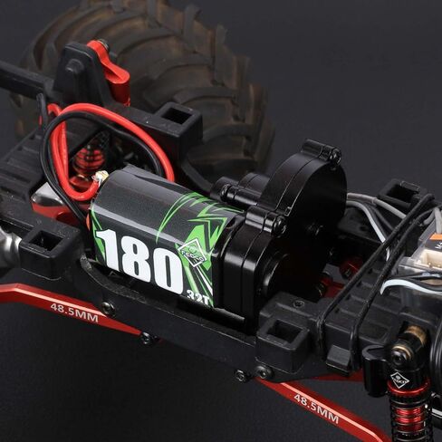 FCX24 Motor Upgrades 32T 180 Motor 2 Speed Transmission Gearbox with Steel Gear for FMS FCX24 Upgrades Smasher Power Wagon 1/24 RC Crawler in Saudi Arabia