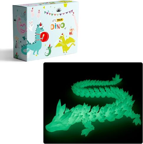 3D Printed Dragon Toys, 3D Printed Fidget Toys, Dragon Fidget Toy, Articulated Dragon, Home Office Decor Executive Desk Toys (Red-Blue) in Saudi Arabia