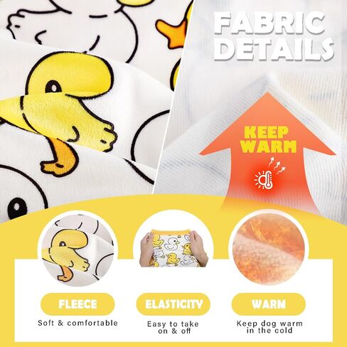 Dog Pajamas Cute Duck Soft Fleece Stretchy Dog Onesie Pet Pjs Fall Dog Clothes for Small Dogs Girl Boy (Small, Brown Monkey) in Saudi Arabia