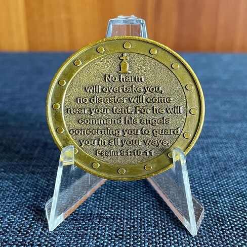 رئيس الملائكة المسيحية التحدي عملة القديس مايكل راعي القديس من ضباط الشرطة ، عملة الكتاب المقدس (الفضة) in Kuwait