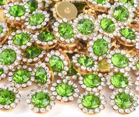 120 Pcs 12mm Sunflower Sew on Rhinestones Crystal Glass Gems, Metal Claw Rhinestones Jewels for Crafts, Glitter Gemstones for Clothes Shoes Cap Earring Belt Sewing Accessories(03 Red) in Kuwait