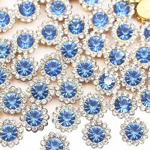 120 Pcs 12mm Sunflower Sew on Rhinestones Crystal Glass Gems, Metal Claw Rhinestones Jewels for Crafts, Glitter Gemstones for Clothes Shoes Cap Earring Belt Sewing Accessories(03 Red) in Kuwait
