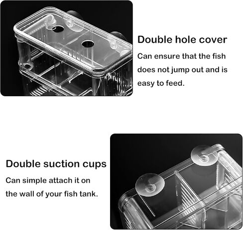 Mipukbay Large Aquarium Isolation Breeding Box, Acrylic Transparent Aquarium Breeder Box for Fish Fry Hatching, Shrimp Breeding, Betta, Guppy, Killifish, Clownfish, Suitable for 5-40 Gallon Tanks in Kuwait