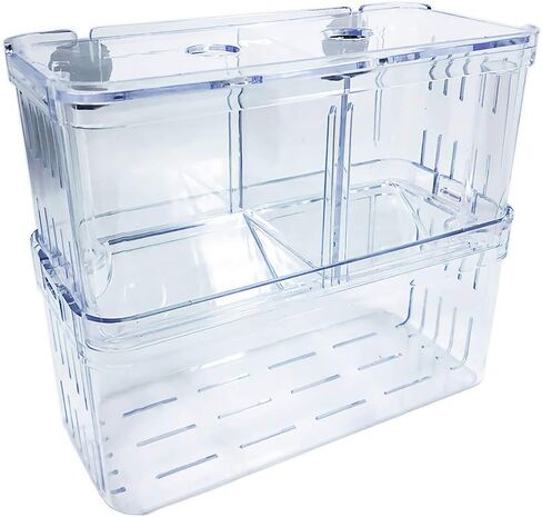 Mipukbay Large Aquarium Isolation Breeding Box, Acrylic Transparent Aquarium Breeder Box for Fish Fry Hatching, Shrimp Breeding, Betta, Guppy, Killifish, Clownfish, Suitable for 5-40 Gallon Tanks in Kuwait
