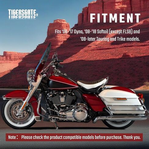 Tigersagte Derby Cover Hardware Hardware Kit لعام 2008 ، Trike & Trike & 2006-2017 Dyna ، 2008-2018 Softail (ما عدا الانزلاق الرياضي) ، Chrome in Saudi Arabia