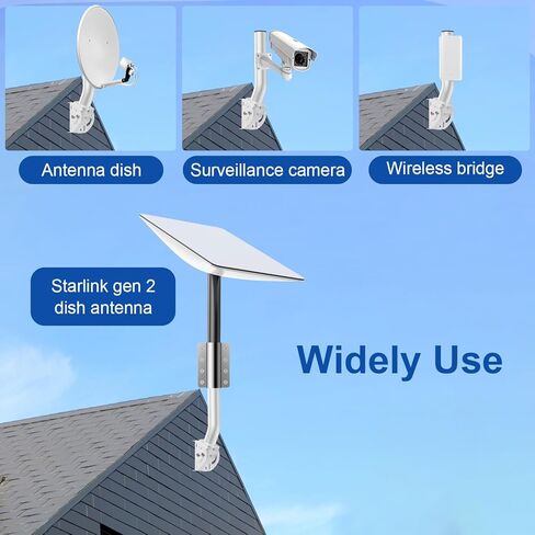 Wireless Bridge Mount Bracket - Universal Antenna Pole Mount Bracket, 11" Adjustable J Mount Mast Kit for Weather Station, TV, Yagi, Signal Booster, Outdoor WiFi Wireless Bridge, Access Point Mounting in Saudi Arabia