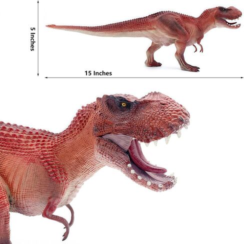 Gemini&Genius Tyrannosaurus Rex Toy, Dinosaur Toys 15 inches Vastatosaurus Rex Dinosaur Action Figure, Great Gift, Cake Topper, Collection, Room Decoration for Kids (Tarbosaurus) in Saudi Arabia