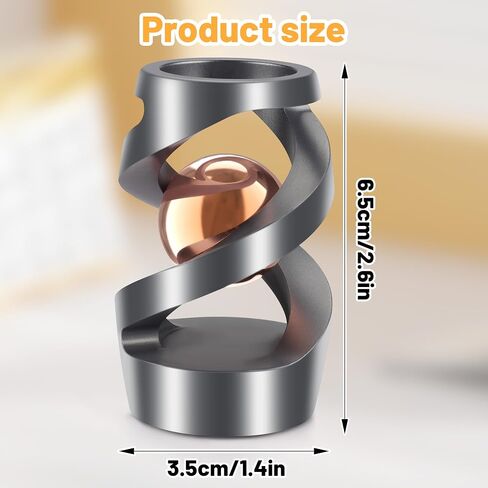 Upgraded Kinetic Desk Toys, Kinetic Spinning Desk Toy for Office for Adults, Quite Fidget Toys for Kids Teens, Desk Fidgets for Adults with ADHD (Grey Rose Gold) in Saudi Arabia
