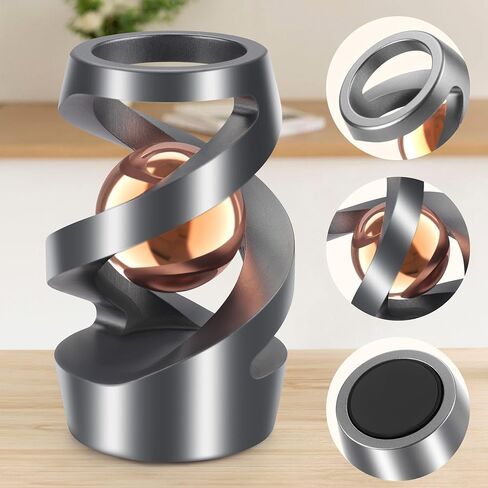 Upgraded Kinetic Desk Toys, Kinetic Spinning Desk Toy for Office for Adults, Quite Fidget Toys for Kids Teens, Desk Fidgets for Adults with ADHD (Grey Rose Gold) in Saudi Arabia
