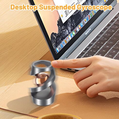 Upgraded Kinetic Desk Toys, Kinetic Spinning Desk Toy for Office for Adults, Quite Fidget Toys for Kids Teens, Desk Fidgets for Adults with ADHD (Grey Rose Gold) in Saudi Arabia