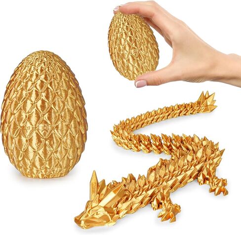 Small Dragon Eggs with Dragon Inside, 3D Printed Surprise Funny Gifts for Kids, Articulated Dragon Fidget Toys for Adults, Executive Desk Toys Office Room Décor (Pastel Rainbow) in Kuwait