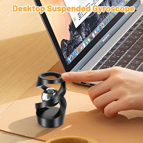 Upgraded Kinetic Desk Toys, Kinetic Spinning Desk Toy for Office for Adults, Quite Fidget Toys for Kids Teens, Desk Fidgets for Adults with ADHD (Grey Rose Gold) in Kuwait