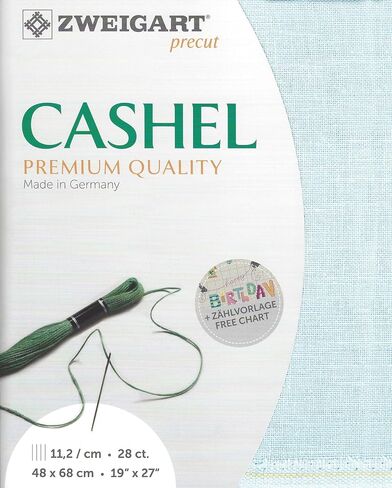 Precut Zweigart Cashel 28 Count Opalescent White 3281/1111. قماش الإبرة ، نسيج غرزة متقاطع ، قماش تطريز بنسبة 94 ٪ و 6 ٪ Met.polyester in Kuwait