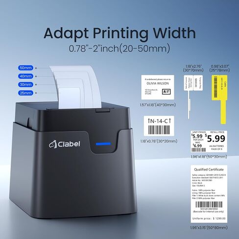 CLABEL Desktop Bluetooth Label Maker: Thermal Label Printer for Barcode Address Small Business in Saudi Arabia