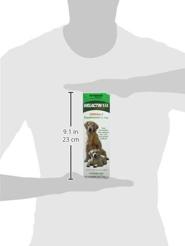 Nutramax Welactin Omega-3 Fish Oil Skin and Coat Health Supplement Liquid for Dogs - 16 Ounce 3 Pack in Kuwait