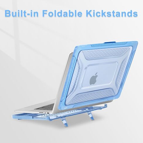 حافظة MOSISO متوافقة مع جهاز MacBook Pro مقاس 16 بوصة إصدار 2024-2021 M3 A2991 M2 A2780 M1 A2485، حافظة صلبة من البلاستيك المقاوم للصدمات وشديد التحمل من مادة TPU مع مسند قابل للطي وغطاء لوحة مفاتيح، أسود in Saudi Arabia