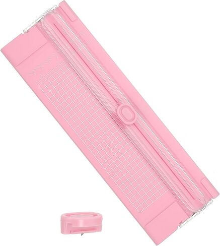 PATIKIL Paper Cutter Trimmer, A4 Straight Small Portable Paper Slide Paper Slicer with Safe-Guard for Craft Cardstock Label Card, Scrapbook Photo, Purple, with 1 Blade in Kuwait
