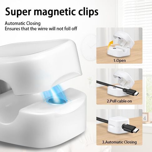 Magnetic Cable Management Clips 8 Pack, Cliffora Cord Organizer, Phone USB Charging Cable Storage Holder, Cable Clips Organizer for Office Desk Car Wall Desktop Nightstand - Black in Saudi Arabia