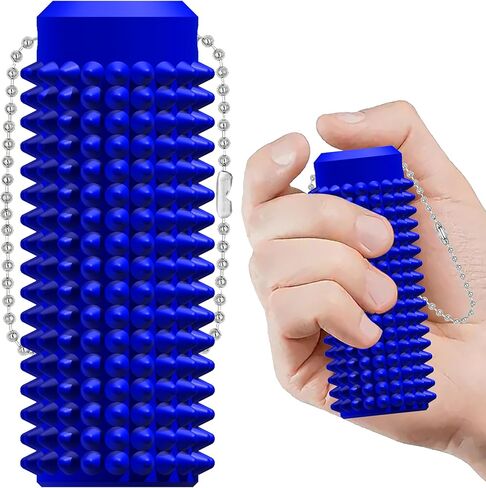 Little Ouchies تململ - سلسلة مفاتيح محفزة بحجم الجيب مع تصميم Grippie spiky ، لعبة القلق وتخفيف الإجهاد للبالغين ، هدايا فريدة من نوعها للأصدقاء والعائلة (أسود) in Kuwait