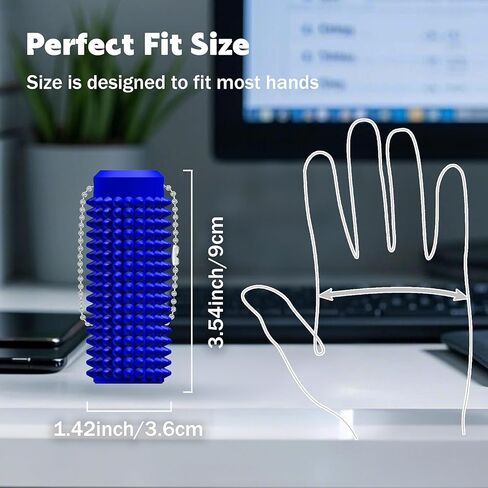 Little Ouchies تململ - سلسلة مفاتيح محفزة بحجم الجيب مع تصميم Grippie spiky ، لعبة القلق وتخفيف الإجهاد للبالغين ، هدايا فريدة من نوعها للأصدقاء والعائلة (أسود) in Kuwait