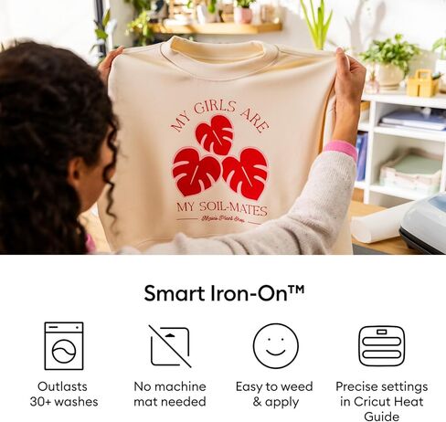 Cricut Smart Iron -On for Joy ، Sampler Pack (5.5in × 24in ، 6 صفائح) - HTV نقل الحرارة فينيل - قطع لا يلتقط لقطع طويل in Saudi Arabia