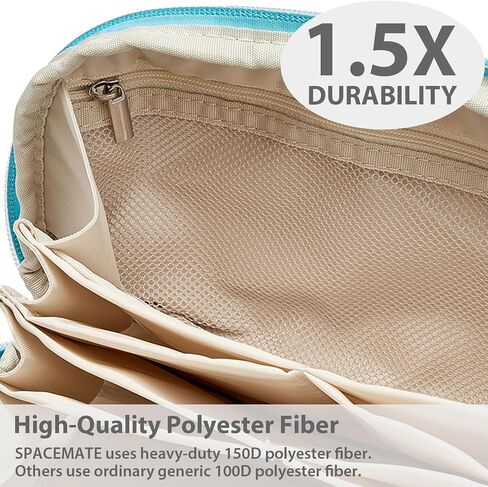 Pencil Case Pouch Bag School Supplies for Girls and Boys, Large Big Capacity Aesthetic Pen Case, Multi Compartment Zipper Stationery Bag for Women Men Adults, Navy Blue, 1800ml in Saudi Arabia