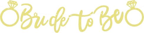 Pre-Strung Bride to Be Banner - Rose Gold Glitter Bridal Shower Decorations Supplies - Bride to Be Sign Bridal Shower Banner for Bachelorette Party, Engagement or Wedding, Photo Booth Prop in Saudi Arabia
