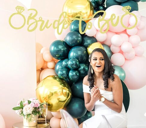 Pre-Strung Bride to Be Banner - Rose Gold Glitter Bridal Shower Decorations Supplies - Bride to Be Sign Bridal Shower Banner for Bachelorette Party, Engagement or Wedding, Photo Booth Prop in Saudi Arabia
