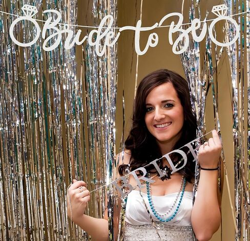 Pre-Strung Bride to Be Banner - Rose Gold Glitter Bridal Shower Decorations Supplies - Bride to Be Sign Bridal Shower Banner for Bachelorette Party, Engagement or Wedding, Photo Booth Prop in Kuwait