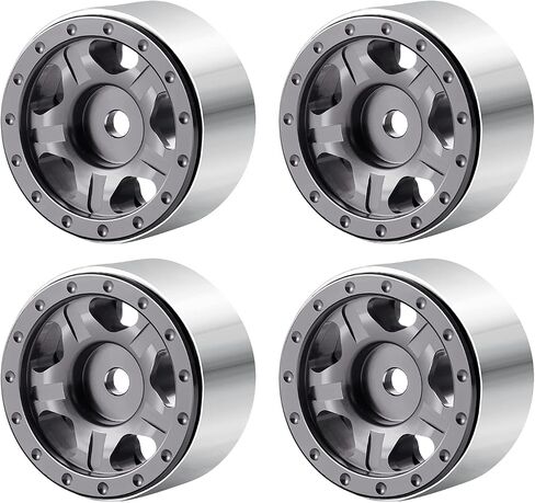 que-t 4pcs 1.0inch Metal Beadlock Wheel Rims Hubs for 1:24 Axial SCX24 AXI0081 AXI00001 C10 AXI00002 JLU RC CAR (Orange) in Kuwait