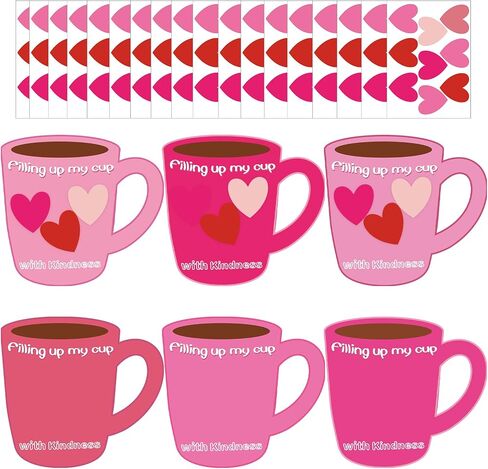 YIXAXKAO 60 Sets Valentine's Day Love Candy Jar Craft Kit DIY Love Heart Candy Jar Valentine's Day Craft Fun Activity for School Classroom (Sweet Candy Jar) in Kuwait