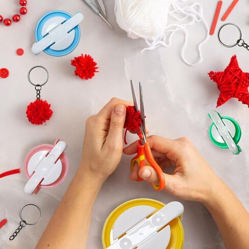 CHELIZIYA 10+4+100 Pcs Dream Catcher Rings Set, Metal Hoops for Crafts, 6 Inches Macrame Rings Gold, 5 Shapes Metal Hoops with 4 Size Pompom Makers and 100 Pcs Wood Beads in Saudi Arabia