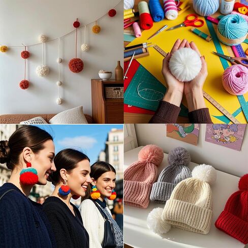 Cheliziya 10+4+100 PCS مجموعة حلقات الماسك الحلم ، الأطواق المعدنية للحرف ، 6 بوصات حلقات Macrame الذهب ، 5 أشكال الأطواق المعدنية مع 4 صانعي Pompom الحجم و 100 PCS حبات الخشب in Kuwait