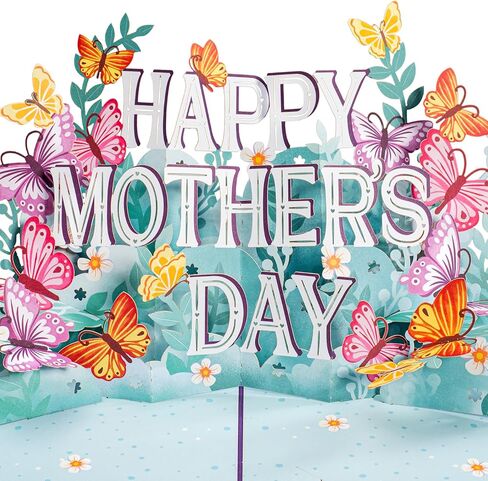 Paper Love 3D Pop Up Mothers Day Card, Happy Mothers Day, For Mom, Wife - 5" x 7" Cover - Includes Envelope and Note Tag in Kuwait