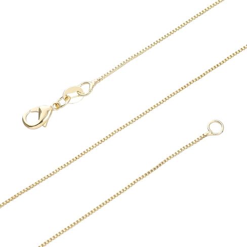 BEADIA Gold-Plated O Chains Necklace 2.0mm with Beads 50mm 4pcs with Lobster Clasp for DIY Jewelry Making Findings in Kuwait