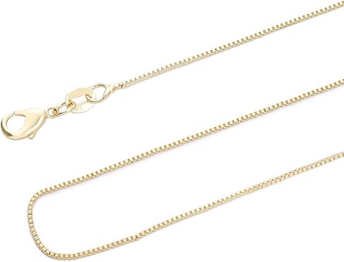 BEADIA Gold-Plated O Chains Necklace 2.0mm with Beads 50mm 4pcs with Lobster Clasp for DIY Jewelry Making Findings in Kuwait