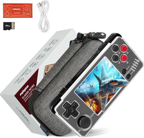 Miyoo A30 Retro Handheld Game Console,Portable Game Emulator with Storage Case,2.8" IPS Screen,Compatible with Many Types of Classic Games.(Black 64GB) in Saudi Arabia