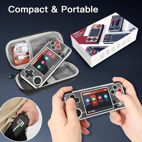 Miyoo A30 Retro Handheld Game Console,Portable Game Emulator with Storage Case,2.8" IPS Screen,Compatible with Many Types of Classic Games.(Black 64GB) in Saudi Arabia