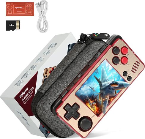 Miyoo A30 Retro Handheld Game Console,Portable Game Emulator with Storage Case,2.8" IPS Screen,Compatible with Many Types of Classic Games.(Black 64GB) in Saudi Arabia